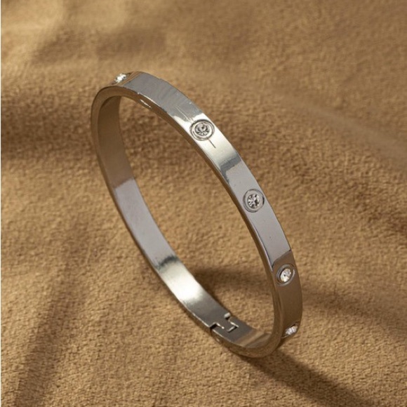 Silver Rhinestone Bangle (7107) - Picture 2 of 5